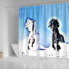 Andalusian horse Print Shower Curtain-Free Shipping