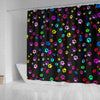 Colorful Dog Paws Print Shower Curtains-Free Shipping