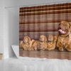 Bordeaux Mastiff Print Shower Curtains-Free Shipping