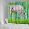 Chianina Cattle (Cow) Art Print Shower Curtain-Free Shipping