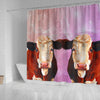 Simmental Cattle (Cow) Print Shower Curtains-Free Shipping