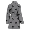 Curly Coated Retriever Dog Pattern Print Women's Bath Robe-Free Shipping