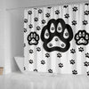 Dog Paws Print Shower Curtain-Free Shipping