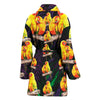 Sun Conure Parrot Print Women's Bath Robe-Free Shipping