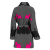 Scottish Terrier Print Women's Bath Robe-Free Shipping