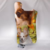Papillon Dog Print Hooded Blanket