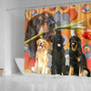 Hovawart Dog Print Shower Curtains-Free Shipping