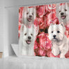 West Highland White Terrier Print Shower Curtains-Free Shipping