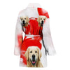 Golden Retriever Print Women's Bath Robe-Free Shipping
