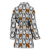 American Staffordshire Terrier Dog Pattern Print Women's Bath Robe-Free Shipping