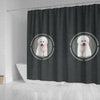 Cute Bichon Frise Dog Print Shower Curtain-Free Shipping
