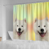 Samoyed dog Print Shower Curtain-Free Shipping