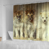 Sled Dogs Print Shower Curtains-Free Shipping