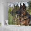 German Shepherd Dog Nature Print Shower Curtains-Free Shipping