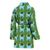 Golden Retriever Dog Art Pattern Print Women's Bath Robe-Free Shipping