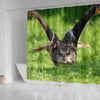 Flying Owl Bird Print Shower Curtains-Free Shipping