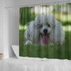 Cute Poodle Puppy Print Shower Curtains-Free Shipping