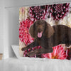 Cute American Water Spaniel Print Shower Curtains-Free Shipping