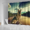 Amazing German Shepherd Print Shower Curtains-Free Shipping