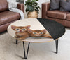 Abyssinian Cat Print Circular Coffee Table