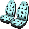 Black Labrador Pattern Print Car Seat Covers- Free Shipping