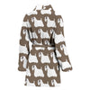 Sealyham Terrier Dog Pattern Print Women's Bath Robe-Free Shipping