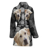 Cute Labrador Retriever Print Women's Bath Robe-Free Shipping