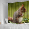 Cute Red Squirrel Print Shower Curtains-Free Shipping