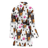 Miniature Pinscher Dog Print Women's Bath Robe-Free Shipping