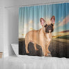Cute French Bulldog Print Shower Curtains-Free Shipping