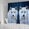 Hokkaido Dog Print Shower Curtains-Free Shipping