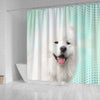 Lovely Samoyed dog Print Shower Curtain-Free Shipping