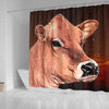 Cute Jersey Cattle (Cow) Print Shower Curtain-Free Shipping
