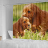 Cocker Spaniel Cute Puppy Print Shower Curtains-Free Shipping
