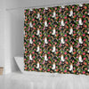 Beagle Dog Floral Print Shower Curtains-Free Shipping