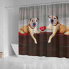 Border Terrier Love Print Shower Curtain-Free Shipping