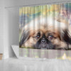 Funny Pekingese Dog Print Shower Curtains-Free Shipping