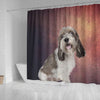Cute Petit Basset Griffon Vendeen Print Shower Curtains-Free Shipping