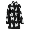American Eskimo Dog Pattern Print Women's Bath Robe-Free Shipping