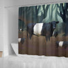 Belted Galloway Cattle (Cow) Print Shower Curtain-Free Shipping