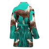 Chinese Creasted Dog Print Women's Bath Robe-Free Shipping