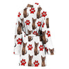 Burmese Cat With Paws Print Women's Bath Robe-Free Shipping