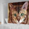 Lovely Bengal Cat Print Shower Curtains-Free Shipping