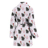 Cute Birds With Paws Print Women's Bath Robe-Free Shipping