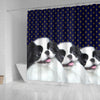 Cute Japanese Chin Dog Print Shower Curtains-Free Shipping