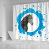 Friesian horse Print Shower Curtain-Free Shipping