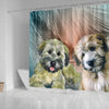 Soft Coated Wheaten Terrier Print Shower Curtains-Free Shipping