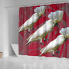 Umbrella Cockatoo Parrot Print Shower Curtains-Free Shipping