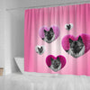 Norwegian Elkhound Print Shower Curtain-Free Shipping
