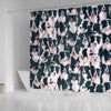 Border Collie Dog In Lots Print Shower Curtains-Free Shipping